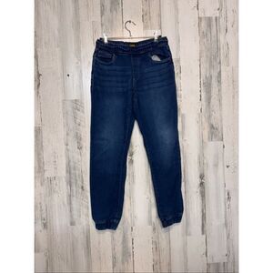 Lee Women’s Denim Joggers L 14/16 | Dark Wash Stretch Jeans Elastic Waist Casual